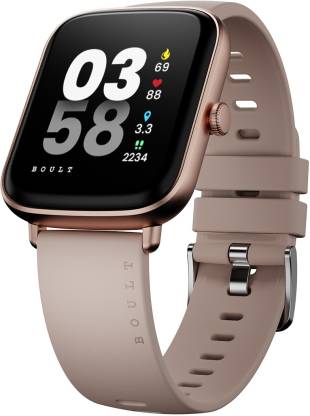 Boult Cosmic 1.69 inch Display, Complete Health Monitoring, Multiple Watch Faces, IP67 Smartwatch  (Rose Gold Strap, Free Size)