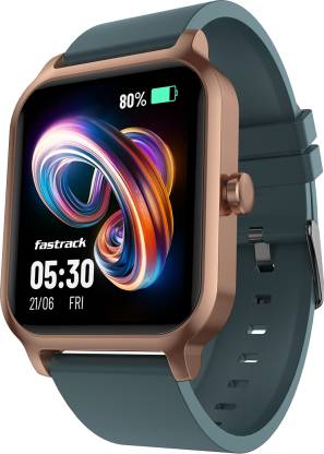 Fastrack Revoltt FS1|1.83 Display|BT Calling|Fastcharge|110+ Sports Mode|200+ WatchFaces Smartwatch  (Teal Strap, Free Size)