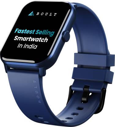 Boult Drift BT Calling 1.69" HD Display, 140+ Watchfaces, Complete Health Monitoring Smartwatch  (Blue Strap, Free Size)