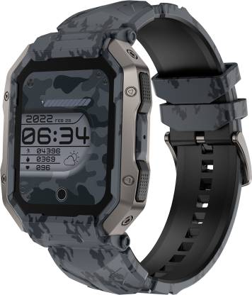 Fire-Boltt Cobra 1.78" AMOLED Army Grade Build, Bluetooth Calling with 123 Sports Modes. Smartwatch  (Camo Black Strap, Free Size)