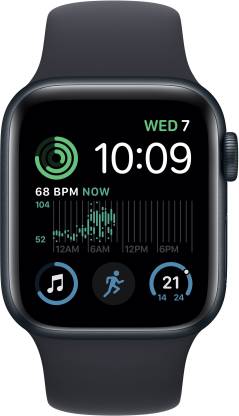 APPLE Watch SE GPS (2nd Gen) Heart Rate Monitor, Crash Detection, Sleep Tracking  (Midnight Strap, 40mm)