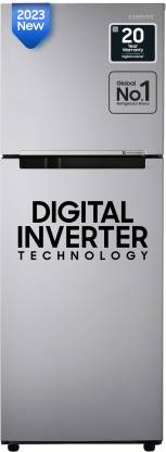 SAMSUNG 236 L Frost Free Double Door 2 Star Refrigerator with Digital Inverter  (Gray Silver, RT28C3032GS/HL)