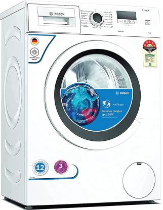 BOSCH 7 kg Drive Motor, Anti Tangle, Anti Vibration Fully Automatic Front Load Washing Machine with In-built Heater White  (WAJ2006EIN)