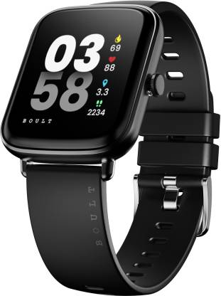 Boult Cosmic 1.69 inch Display, Complete Health Monitoring, Multiple Watch Faces, IP67 Smartwatch  (Black Strap, Free Size)
