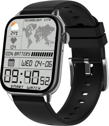 Pebble Cosmos Ultra 1.91" 600 nits BT-Calling High-Res Curved Display, Ultra-Thin Dial Smartwatch  (Black Strap, Free Size)