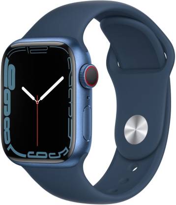 APPLE Watch Series7 (GPS + Cellular, 41mm)Blue Aluminium Case-Abyss Blue Sport Band  (Blue Strap, Regular)5