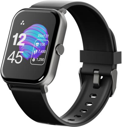 Ambrane Wise-Eon 1.69Lucid Display bluetooth calling function & 7 days battery life Smartwatch  (Black Strap, Regular)