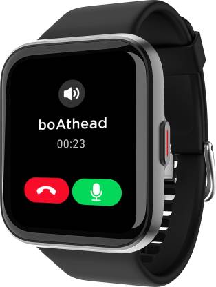 boAt Wave Connect with Bluetooth Calling, Voice Assistant and 1.69" HD Display Smartwatch  (Black Strap, Free Size)