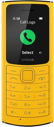 Nokia 110 4G with Volte HD Calls, Up to 32GB External Memory, FM Radio (Yellow)