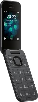 Nokia 2660 Flip 4G Volte Black keypad Mobile with Dual Sim & Screen, MP3 Player  (Black)