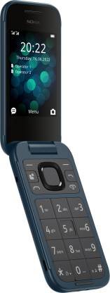 Nokia 2660 Flip 4G Volte Blue keypad Mobile with Dual Sim & Screen, MP3 Player (Blue)