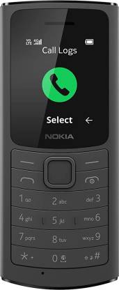 Nokia 110 4G with Volte HD Calls, Up to 32GB External Memory, FM Radio (Black)