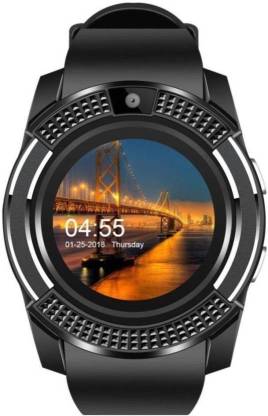 Aspire New Smartwatch V8 Black Smartwatch(Black Strap, Regular)