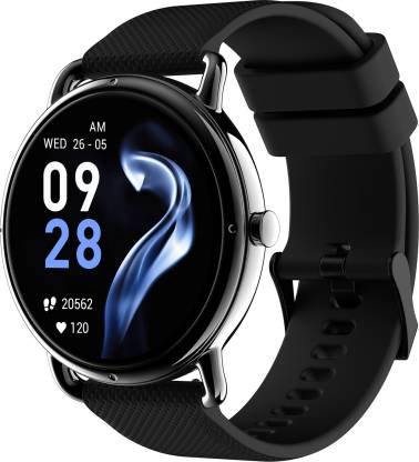 Noise Fit Buzz with 1.32inch HD Round Screen, Bluetooth calling and SPO2 Smartwatch  (Black Strap, Regular)
