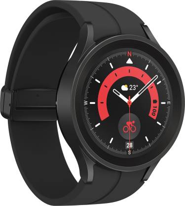 SAMSUNG Watch 5 pro45mmSuper AMOLED displayLTE callingwith advanced GPS tracking  (Black Titanium Strap, Free Size)