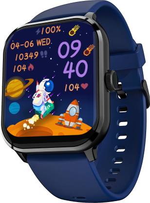 boAt Wave Infinity with 1.85" HD Screen, Functional Crown and Bluetooth Calling Smartwatch(Blue Strap, Free Size)