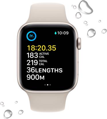 APPLE Watch SE GPS (2nd Gen) Heart Rate Monitor, Crash Detection, Sleep Tracking (Starlight Sport Strap, 44mm) APPLE Watch SE GPS (2nd Gen) Heart Rate Monitor, Crash Detection, Sleep Tracking (Starlight Sport Strap, 44mm)