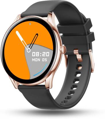 Pebble Cosmos Bold Metallic Smartwatch, 1.39'' Display, 500 Nits brightness, BT Calling Smartwatch (Midnight Gold Strap, Free Size)