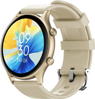 Fire-Boltt Legend Bluetooth Calling with 1.39'' Round Dial, Dual Button Technology Smartwatch (Champagne Gold Strap, Free Size)
