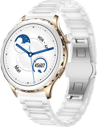 Fire-Boltt Pristine Bluetooth Calling 1.32 Display Luxury Smartwatch for Women Smartwatch  (White Platinum Strap, 1.32)