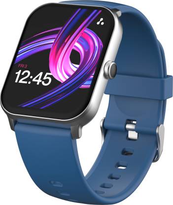 Ambrane Wise Eon Pro1.85" lucid display with BT calling Smartwatch(Blue Strap, Regular)