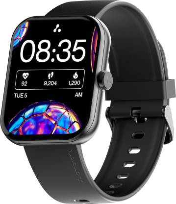 Ambrane Wise Eon Max with 2.01'' Lucid display, BT Calling, with customisable watch face Smartwatch (Black Strap, Regular)