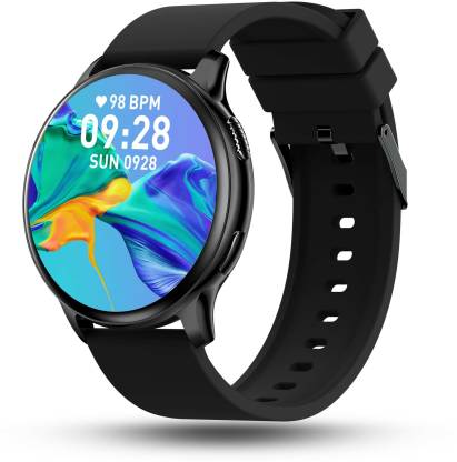 Pebble Cosmos Luxe 2.0 1.43" AMOLED Display with BT Calling and Responsive Watch Faces Smartwatch (Black Strap, Free Size)