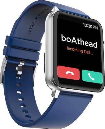 boAt Storm call 1.69 inch HD display with bluetooth calling and 550 nits brightness Smartwatch  (Deep Blue Strap, Free Size)