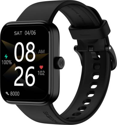 Noise ColorFit Caliber Go with 1.69 inch HD Display, 40 Sports Modes, 150+ Watch Faces Smartwatch(Black Strap, Regular)