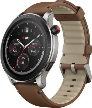 AMAZFIT GTR 4 1.43AMOLED display Bluetooth calling & 6 satellite GPS positioning system Smartwatch (Brown Strap, Free Size) AMAZFIT GTR 4 1.43AMOLED display Bluetooth calling & 6 satellite GPS positioning system Smartwatch (Brown Strap, Free Size)