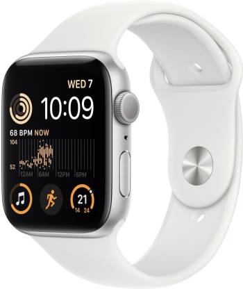 APPLE Watch SE GPS (2nd Gen) Heart Rate Monitor, Crash Detection, Sleep Tracking (White Strap, 44mm)
