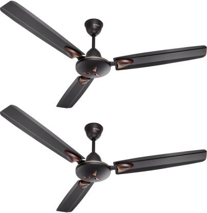 Candes Star 3 Star 1200 mm Ultra High Speed 3 Blade Ceiling Fan  (Coffee Brown, Pack of 2)