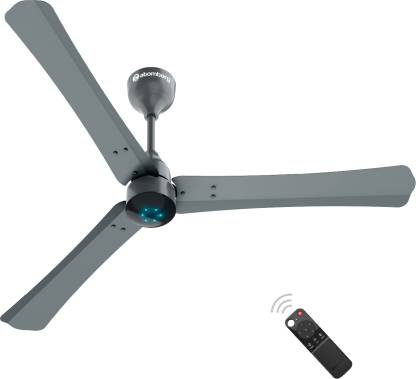 Atomberg Renesa+ BEE Rated 5 Star 1200 mm BLDC Motor with Remote 3 Blade Ceiling Fan  (Sand Grey, Pack of 1)