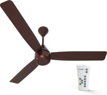 Crompton Energion Cromair Anti Dust Remote 5 Star 1200 mm BLDC Motor with Remote 3 Blade Ceiling Fan  (Coffee Brown, Pack of 1)