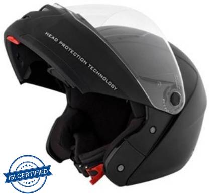 STUDDS Ninja Elite Motorsports Helmet  (BLACK WITH CARBON CENTER STRIP)