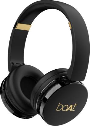 boAt Rockerz 370 Bluetooth Headset  (Buoyant Black, On the Ear)