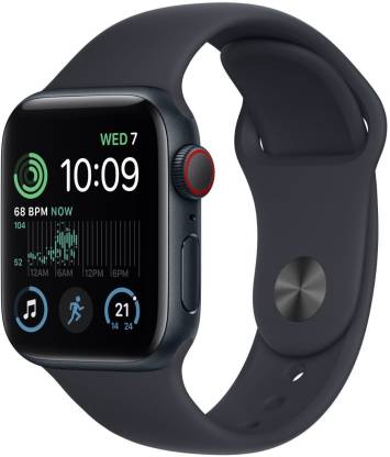 APPLE Watch SE GPS + Cellular (2nd Gen) Heart Rate Monitor, Sleep and Health Tracker  (Midnight Strap, 40mm)