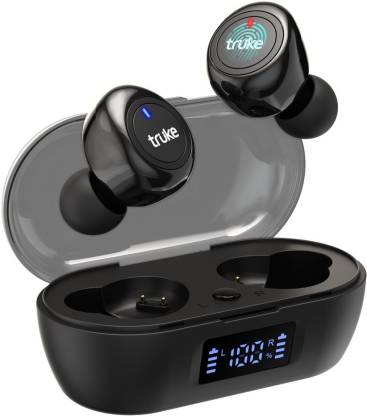 truke Fit1+ with 36H of Playtime, Gaming Mode, 10mm Drivers with AAC Codec Bluetooth Headset (Black, True Wireless)