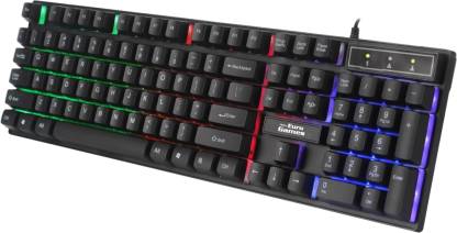 RPM Euro Games Gaming Keyboard - Normal / 7 Color LED Illuminated & Spill Proof Keys Membrane Wired USB Gaming Keyboard  (Blue)