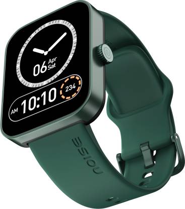 Noise Caliber 2 Buzz 1.85'' Display with Bluetooth Calling, Long Battery & IP68 Rating Smartwatch  (Green Strap, Regular)