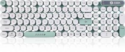 Zoook Prodigy Multi-Device /Rechargeable keyboard (5 Devices Support) RGB Lights Bluetooth Multi-device Keyboard  (Green)