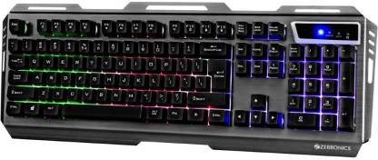 ZEBRONICS ZEB-TRANSFORMER-K Wired USB Gaming Keyboard  (Black)