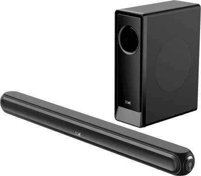 boAt Aavante Bar 1600D/1650D with Dolby Digital & 3D Surround Sound 120 W Bluetooth Soundbar (Pitch Black, 2.1 Channel) boAt Aavante Bar 1600D/1650D with Dolby Digital & 3D Surround Sound 120 W Bluetooth Soundbar (Pitch Black, 2.1 Channel)