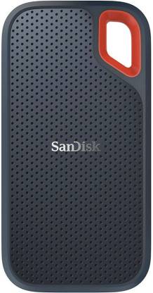 SanDisk E61/1050 Mbs/Window,Mac OS,Android/Portable,Type C Enabled/5 Y Warranty/USB 3.2 500 GB Wired External Solid State Drive (SSD)  (Black, Red, Mobile Backup Enabled)