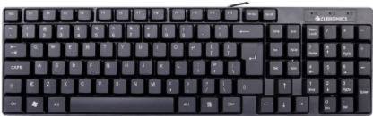 ZEBRONICS Zeb-K25 Wired USB Desktop Keyboard Wired USB Desktop Keyboard  (Black)