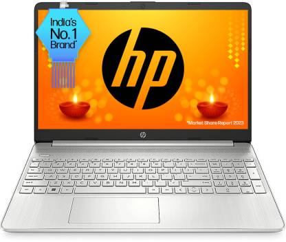 HP Ryzen 3 Quad Core 5300U - (8 GB/512 GB SSD/Windows 11 Home) 15s-eq2143au Thin and Light Laptop  (15.6 inch, Natural Silver, 1.69 Kg, With MS Office)