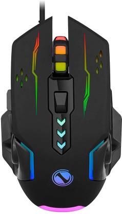 ENTWINO USB Wired Optical Gaming Mouse With 6 Keys & RGB Lights Life Ent001 Wired Optical Gaming Mouse  (USB 2.0, Black)