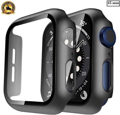Pishon Edge To Edge Screen Guard for Apple Watch 45mm Series 7 built-in Screen Protector With Bumper Case Cover Set (Pack of 1)  (Pack of 1)