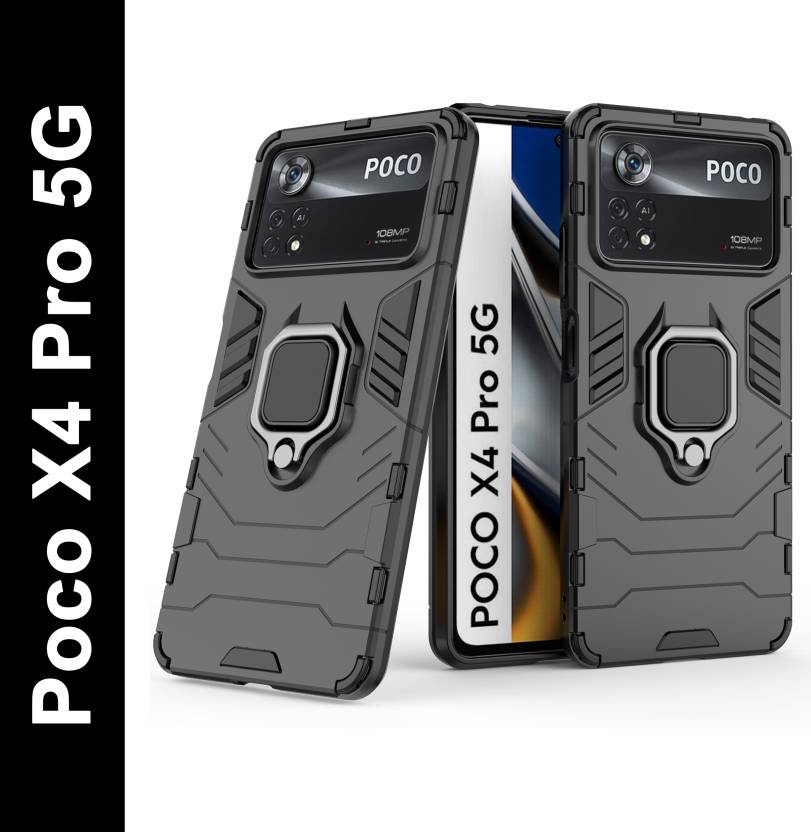 KWINE CASE Back Cover for Poco X4 Pro 5G  (Black, Shock Proof, Pack of: 1)