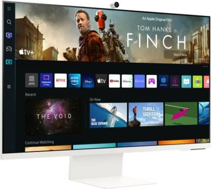 SAMSUNG M8 32 inch 4K Ultra HD VA Panel with embedded TV Apps, Multiple Voice Assistants, Smart Home Controls, Inbuilt Slim Fit Camera with Auto Face Tracking & Zoom & 2.2 CH Inbuilt Speaker Iconic Slim Smart Monitor (LS32CM801UWXXL/LS32BM801UWXXL)  (Response Time: 4 ms, 60 Hz Refresh Rate)
